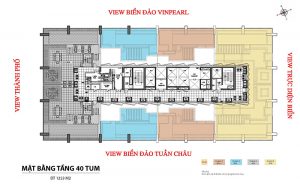 Mặt bằng tầng 40 căn hộ Icon 40 Hạ Long